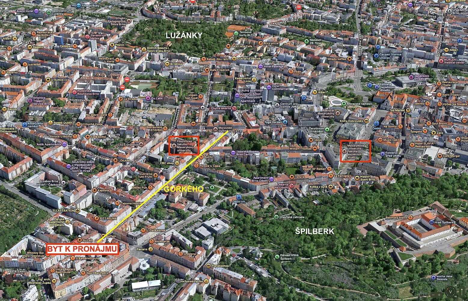 Byt 1+1 · 45 m² · Gorkého, Brno - 3