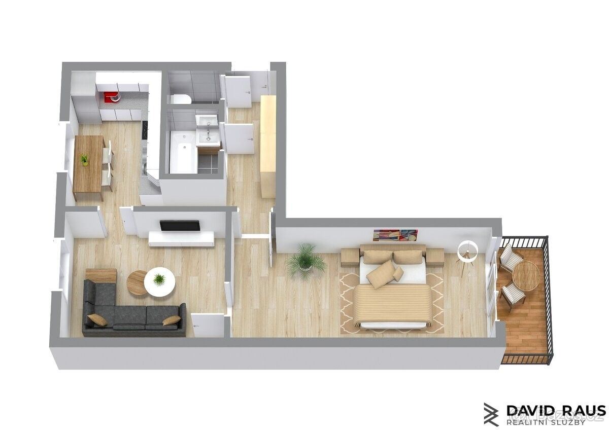 Prodej byt 2+1 - Rajhrad, 664 61, 58 m²