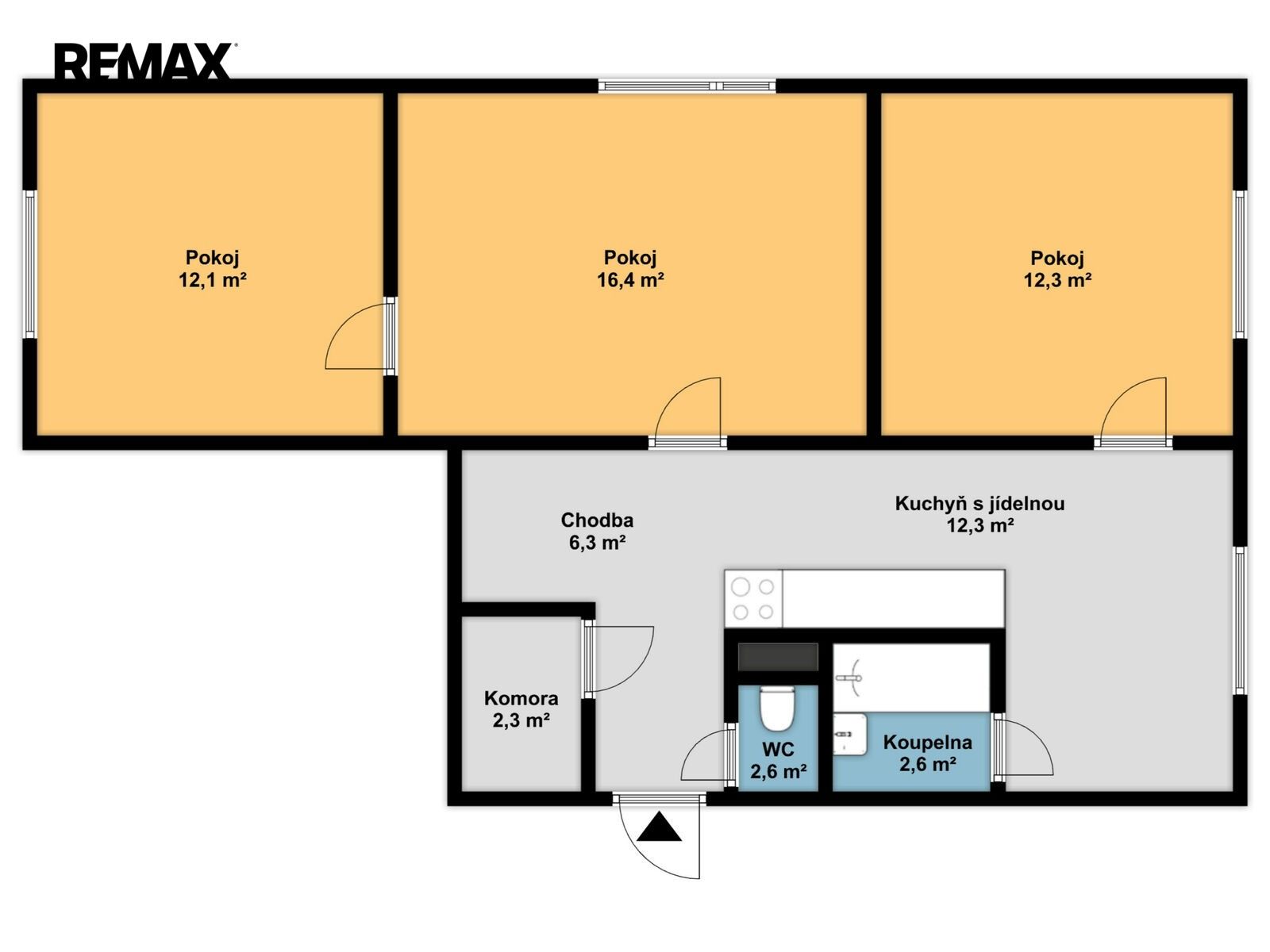 3+1, Buzulucká 2344, Tábor, 66 m² - 2