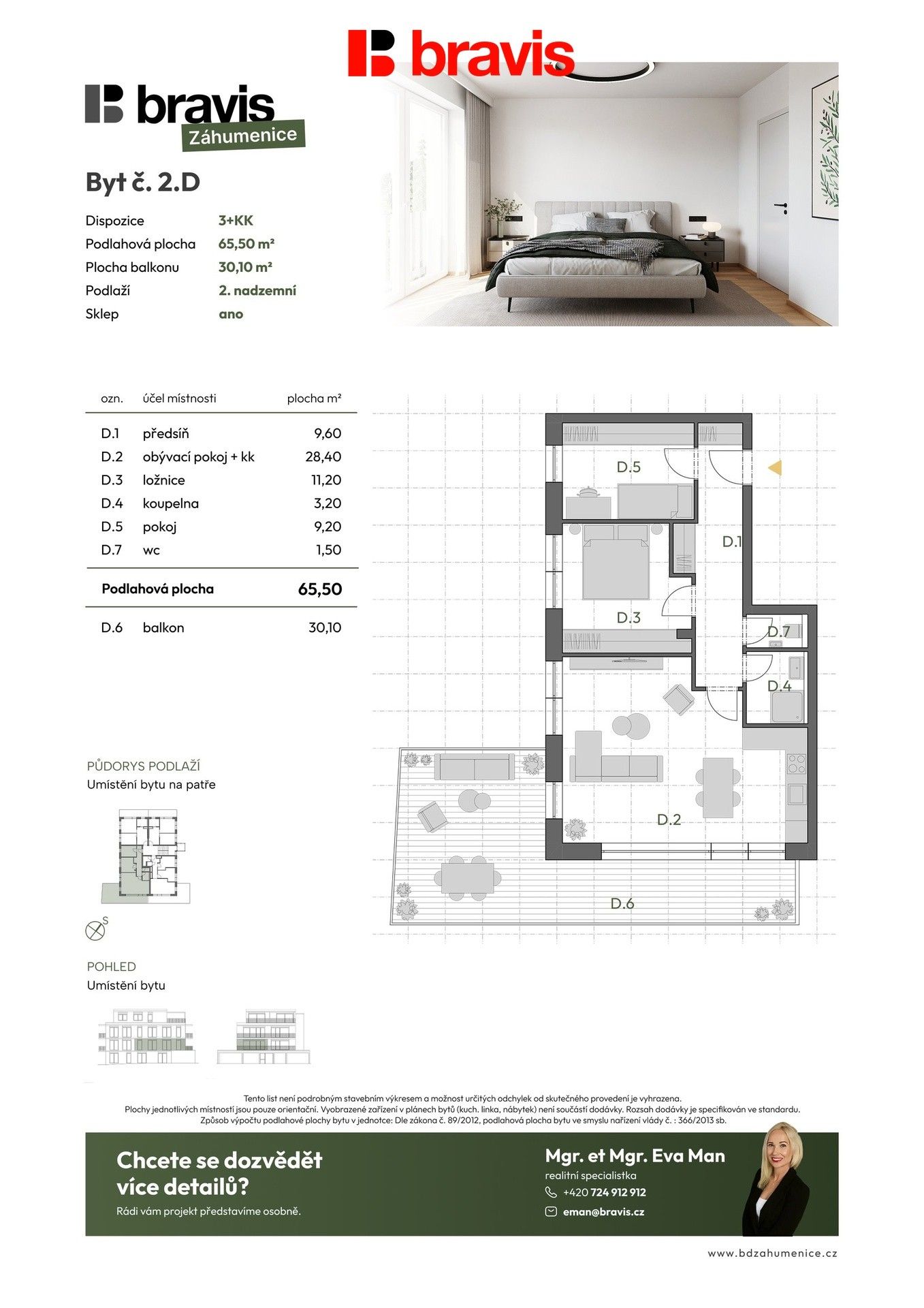 Prodej byt 3+kk - Záhumenice 285, Brno Horní Heršpice, 65 m² - 5