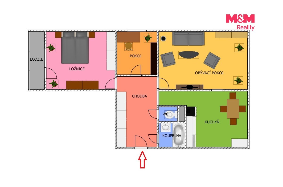Byt 3+1 · 73 m² · Pískovec I, Kamenický Šenov - 4
