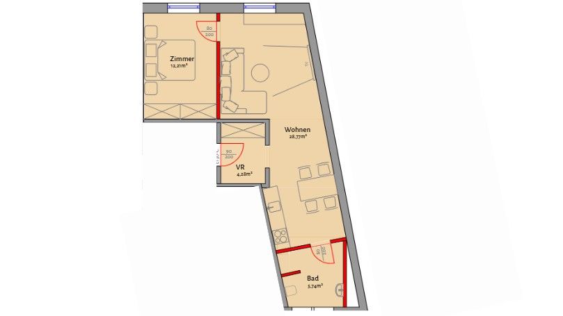 2+1, Kinkstraße 23 Kufstein Kufstein Tirol 6330, 51 m² - 2