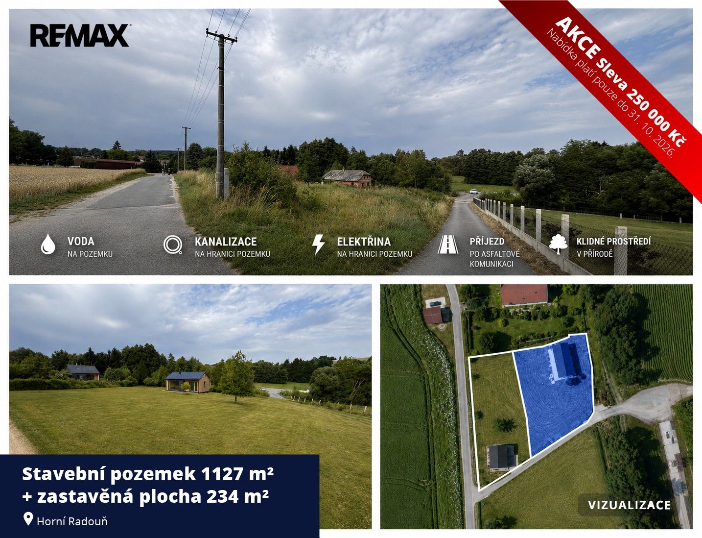 Pozemky pro bydlení, Horní Radouň, 1 370 m² - 2