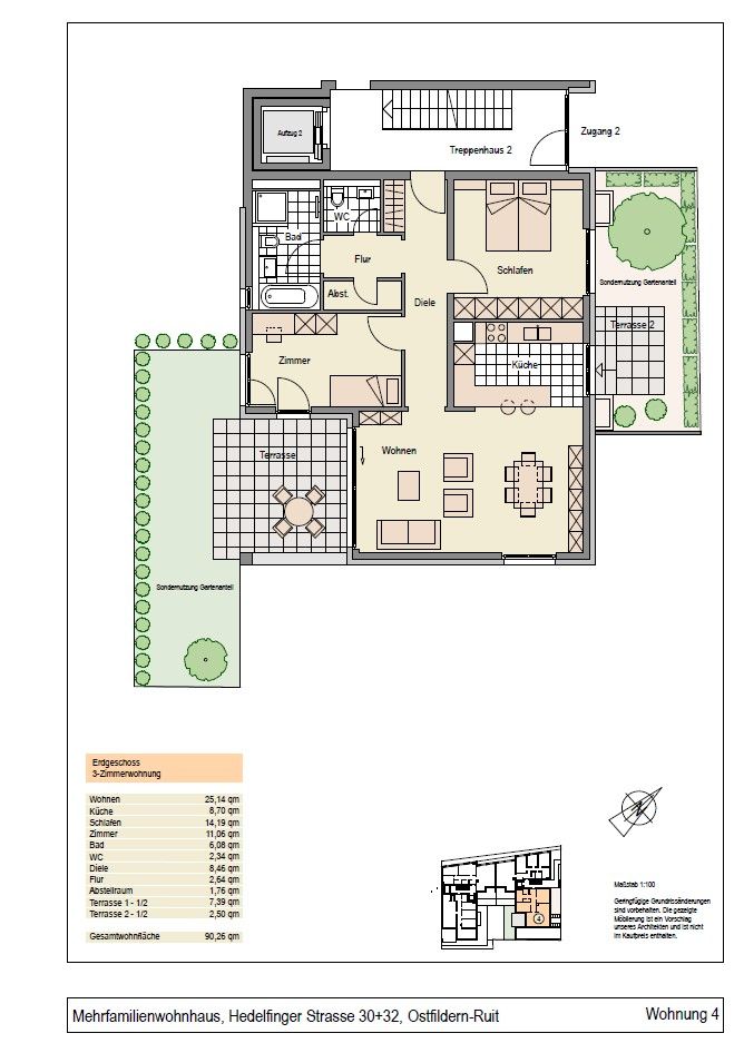 3+kk, , Bádensko-Württembersko, 91 m² - 1