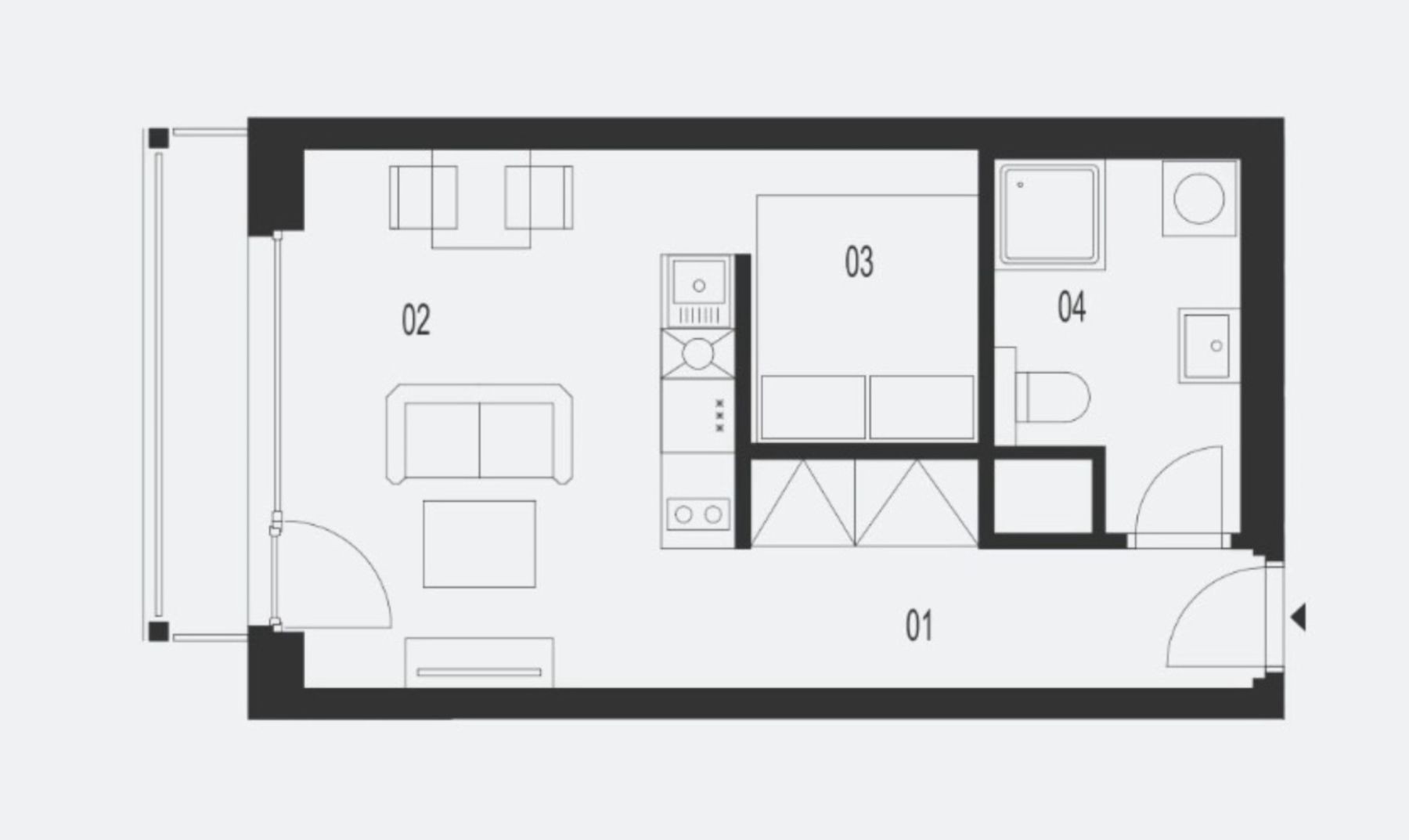 1+kk, Krašovská, Plzeň - Bolevec, Plzeňský kraj, 39 m² - 2