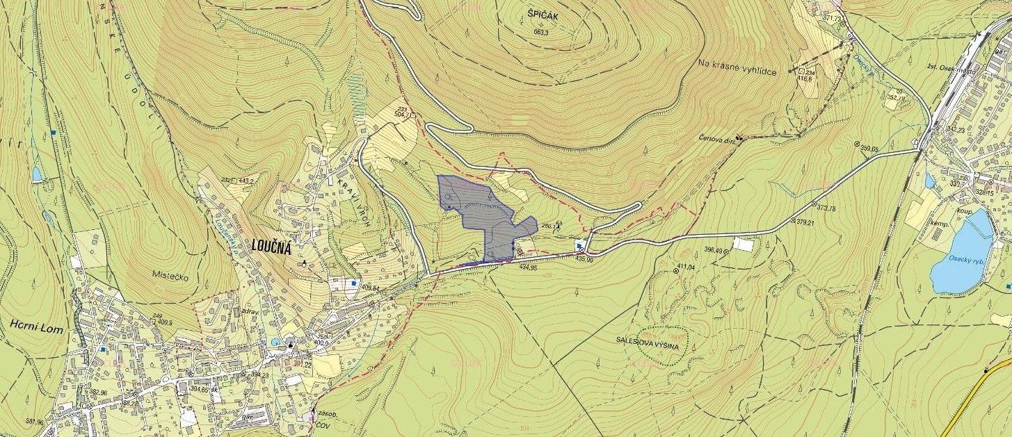 Pozemky pro bydlení, Podkrušnohorská  , Lom Loučná, 40 513 m² - 2