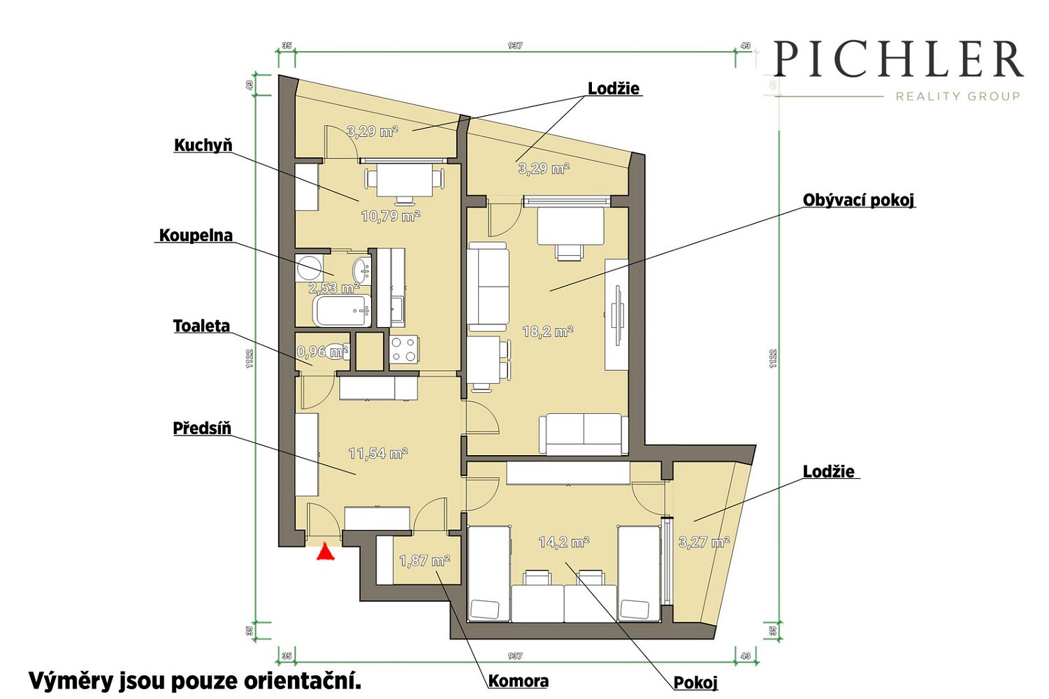 Byt 2+1 · 71 m² · Heyrovského, Plzeň - Doudlevce - 3