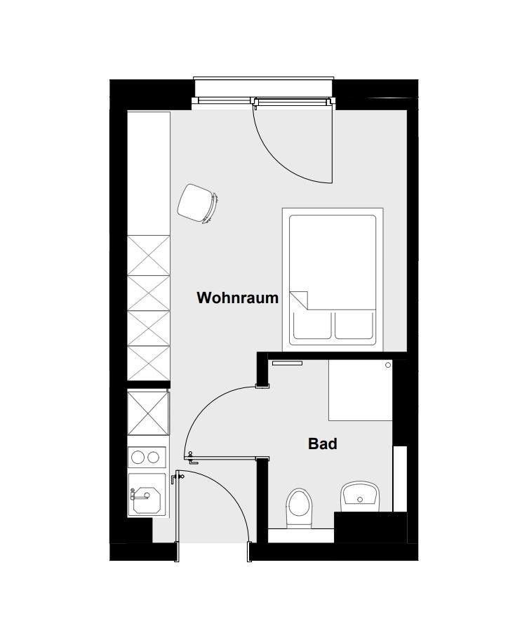 1+1, Berlin Biesdorf Berlin 12681, 25 m² - 1