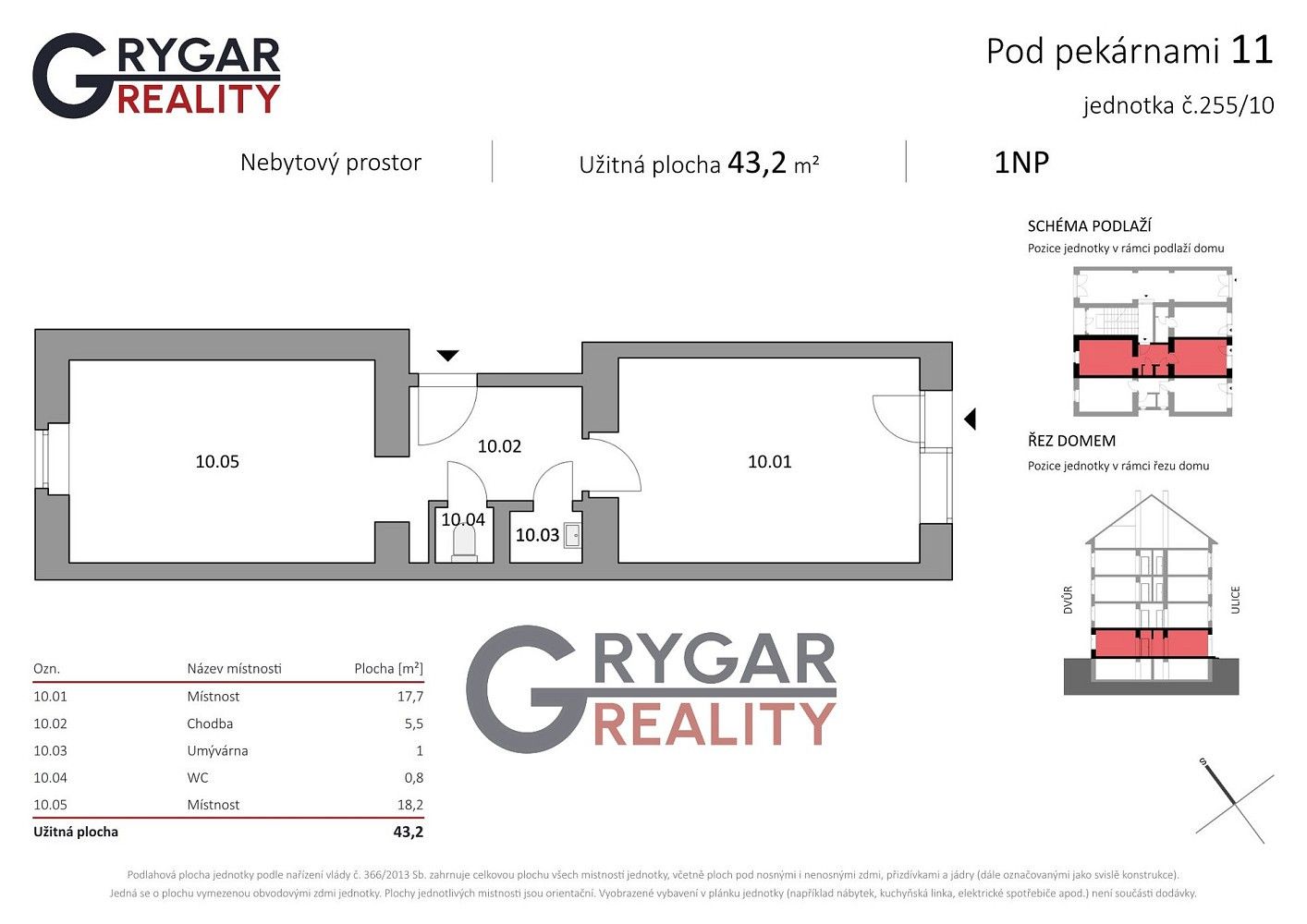 Obchodní prostory · 43 m² · Pod pekárnami, Praha 9 - Vysočany - 3