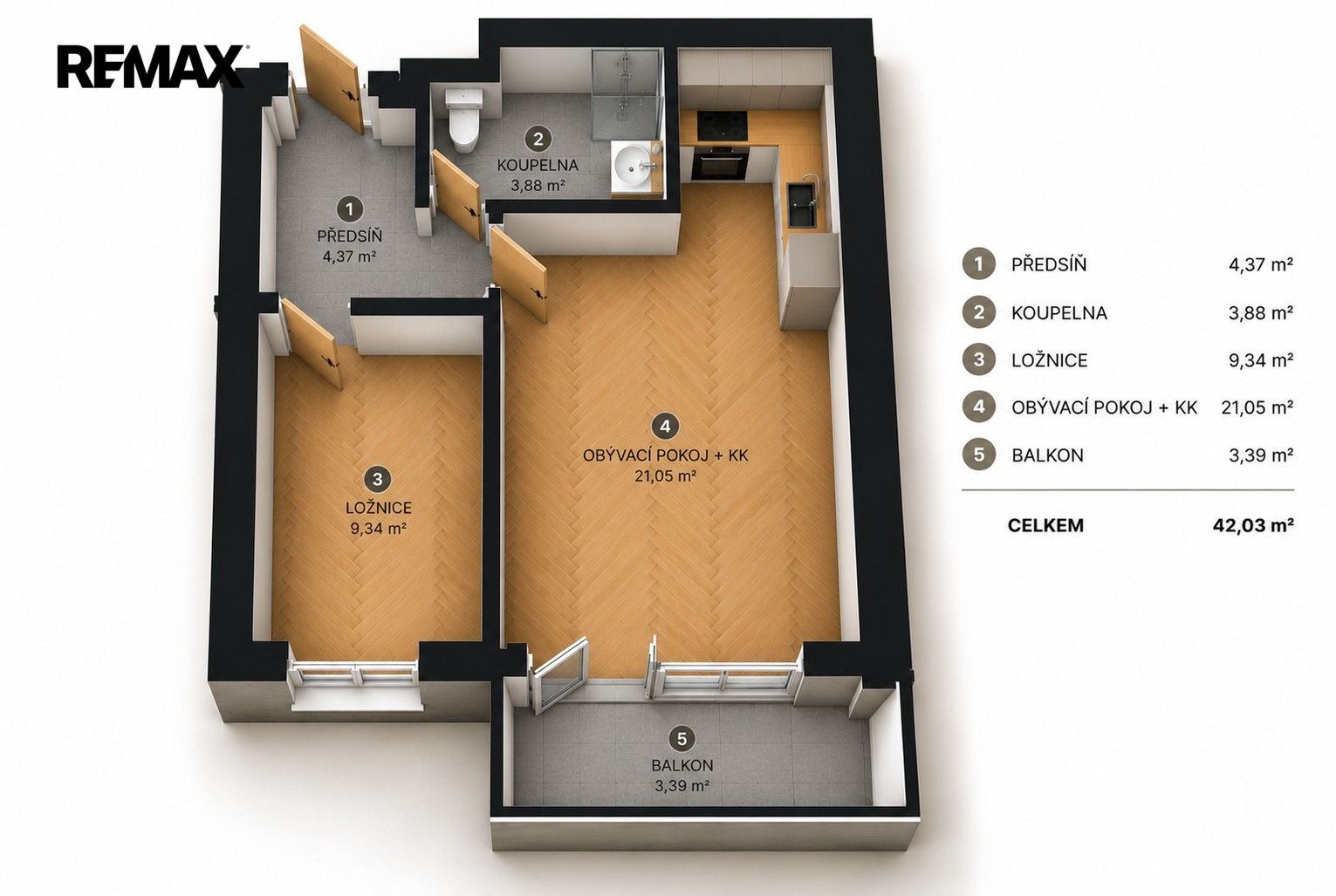 Byt 2+kk · 38 m² · Pelušková 1443, Praha Kyje - 4