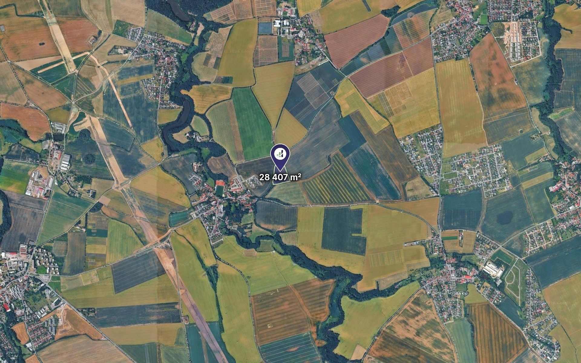 Zemědělské pozemky, Královice, Praha, 28 407 m² - 2