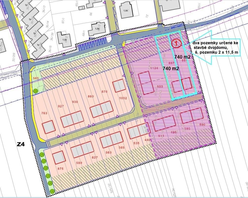 Pozemky pro bydlení, Česká, 740 m²
