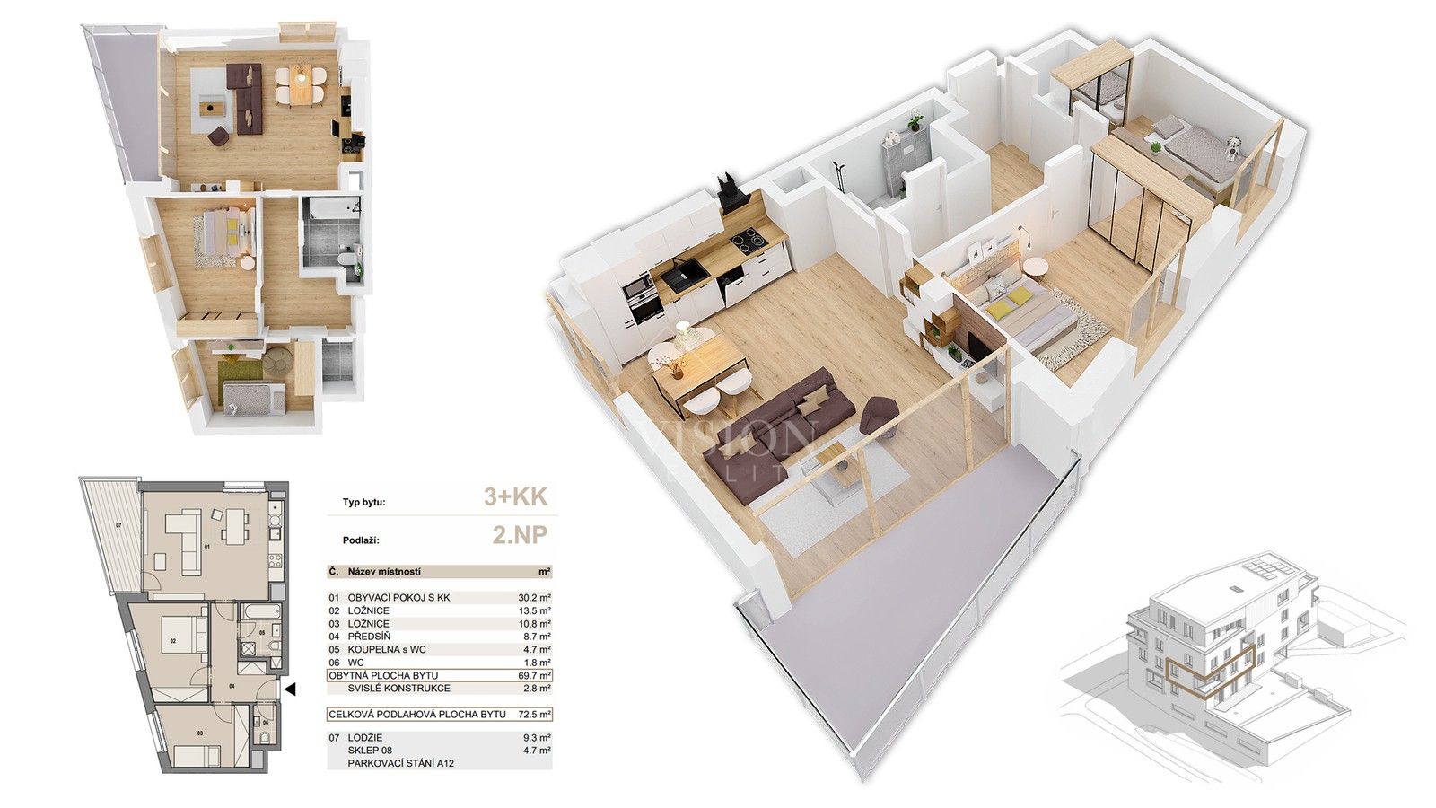 Prodej byt 3+kk - Příbram, 70 m²