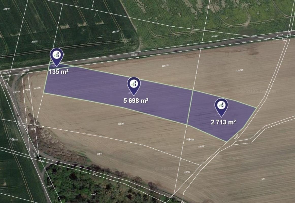 Zemědělské pozemky, Luštěnice, 2 849 m²