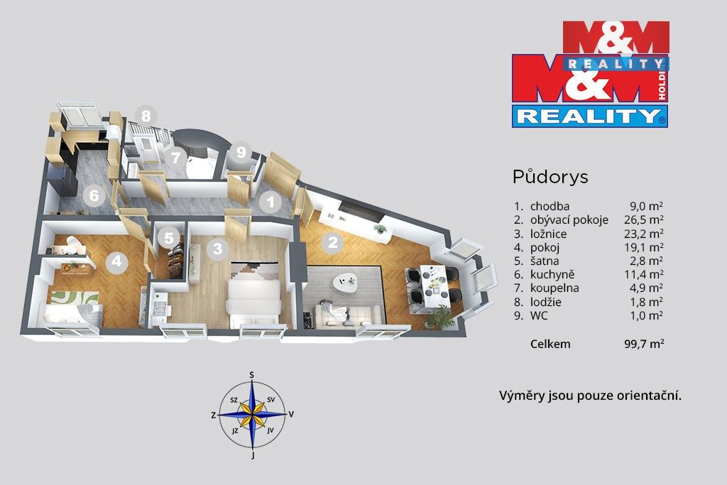 Prodej byt 3+1 - Resslova, Ústí nad Labem, 99 m² - 5