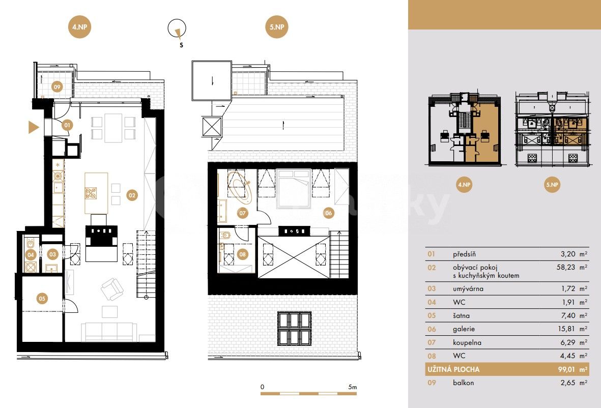 Byt 2+kk · 99 m² · Francouzská, Praha - Praha-Praha-Vinohrady - 3