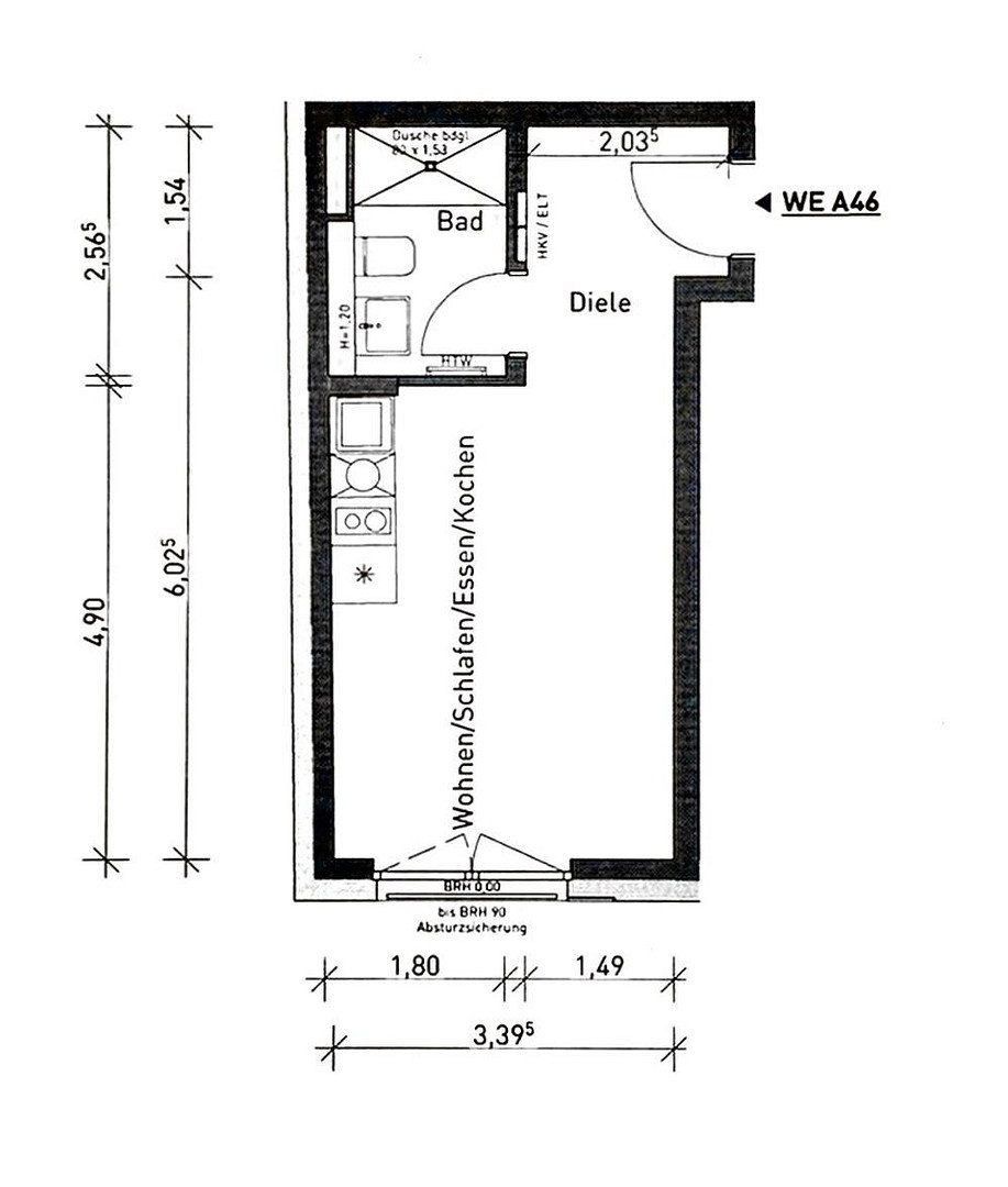 1+1, Maximilianstr. 43 Nürnberg Bärenschanze Bayern 90429, 27 m² - 1