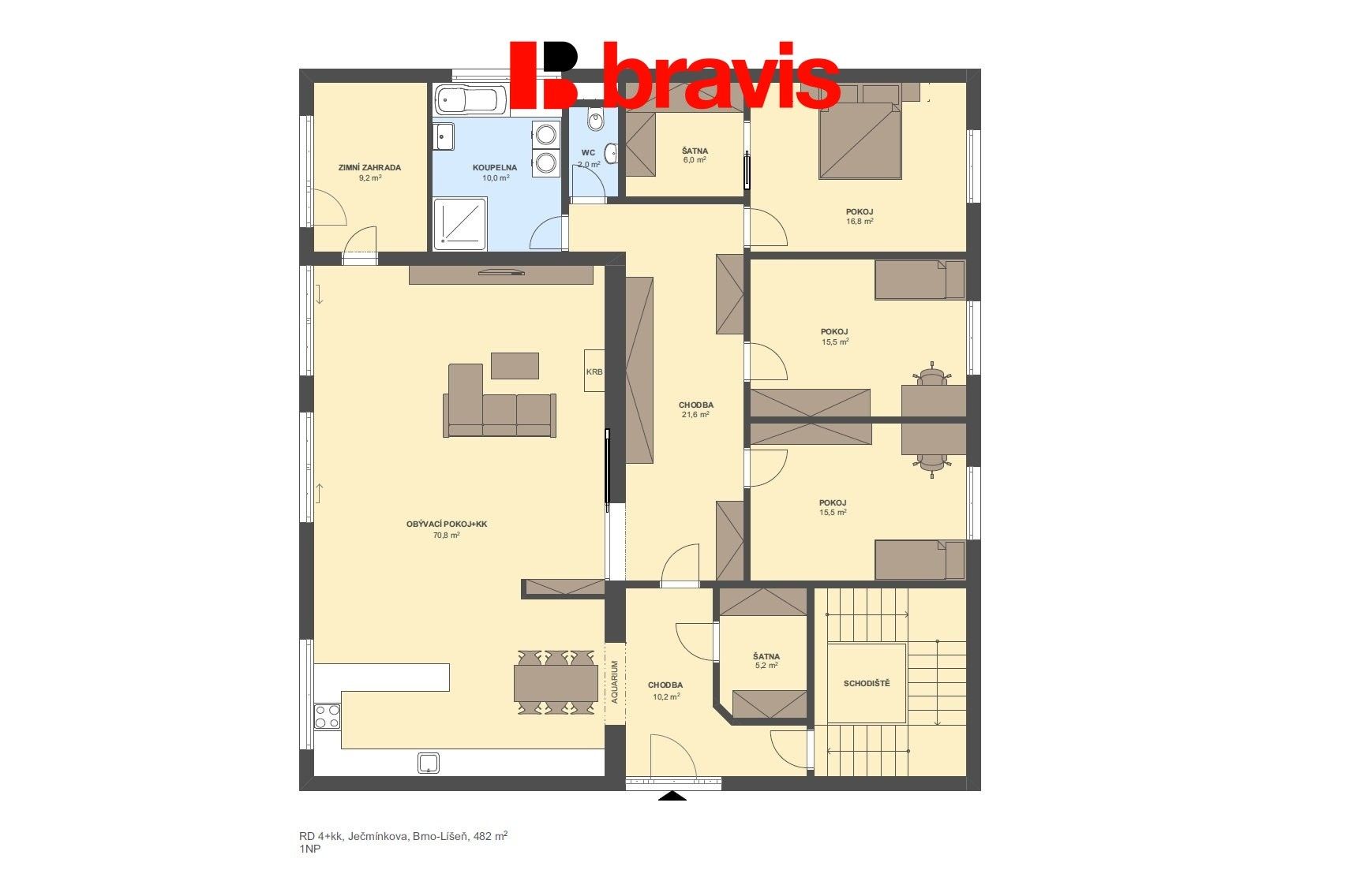 Prodej rodinný dům - Ječmínkova 2925, Brno Líšeň, 482 m² - 5