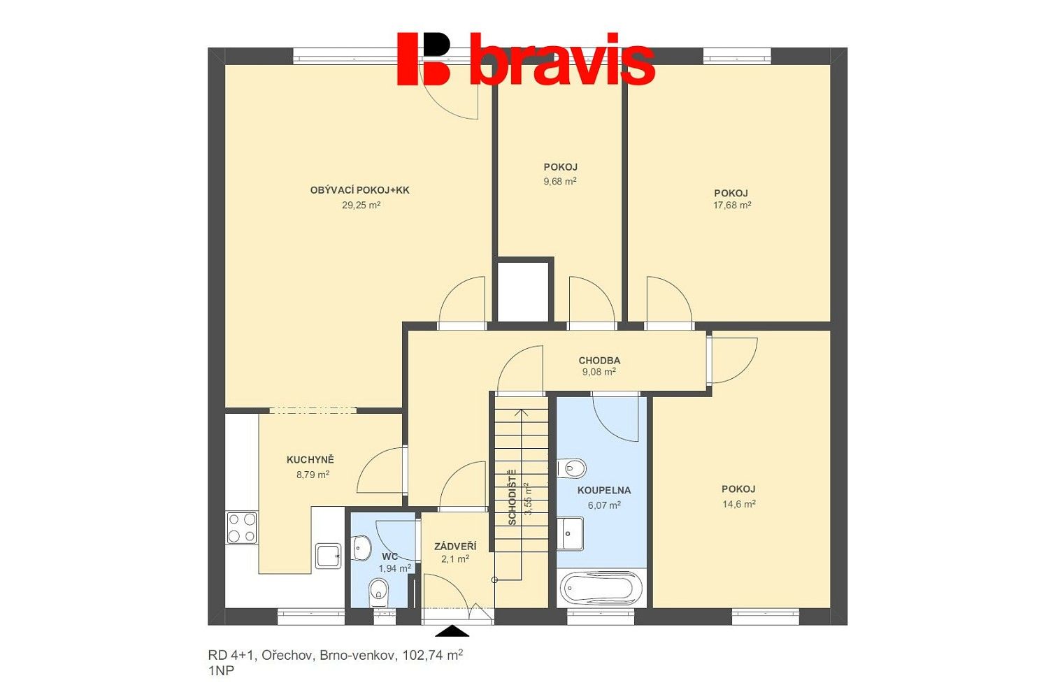 Prodej rodinný dům - Brněnská, Ořechov, okres Brno-venkov, 102 m² - 5