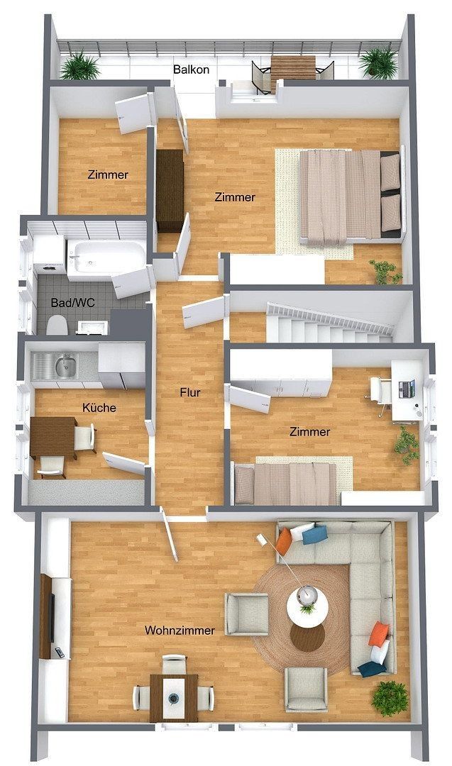 Pronájem byt 3+kk - Wilhelmstr. 12/1, , Bádensko-Württembersko, 67 m² - 5