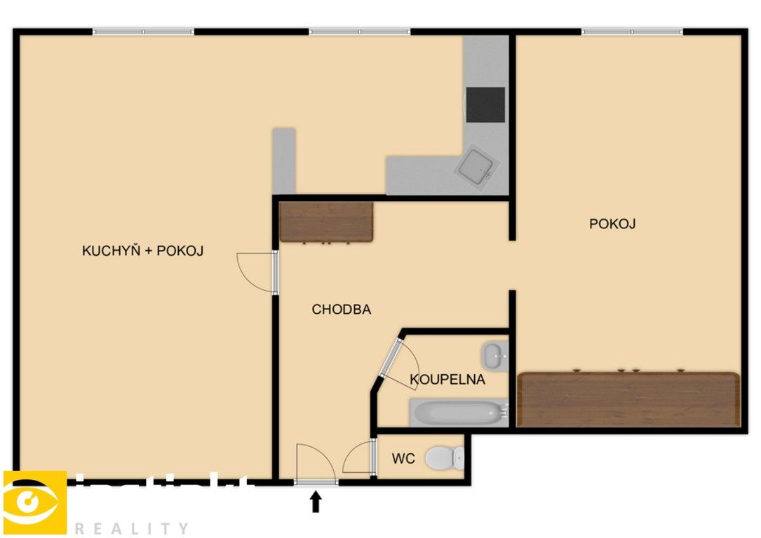 Pronájem byt 2+kk - U Špejcharu 732, Tlučná, 53 m²