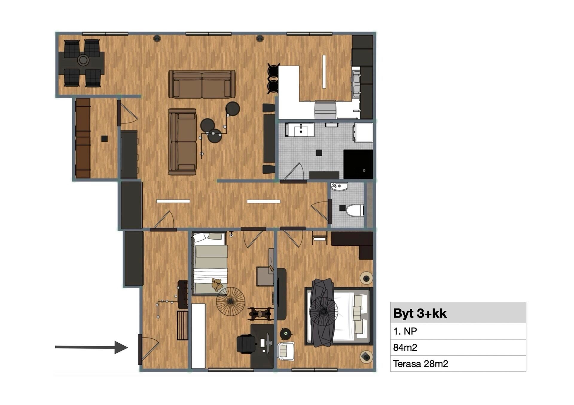 Prodej byt 3+kk - Jarní  , Bělá pod Bezdězem Vrchbělá, 76 m² - 5