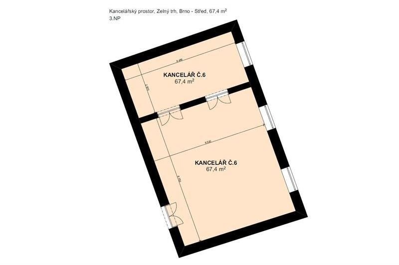 Pronájem kancelář - Zelný trh, Brno Brno-město, 65 m² - 5
