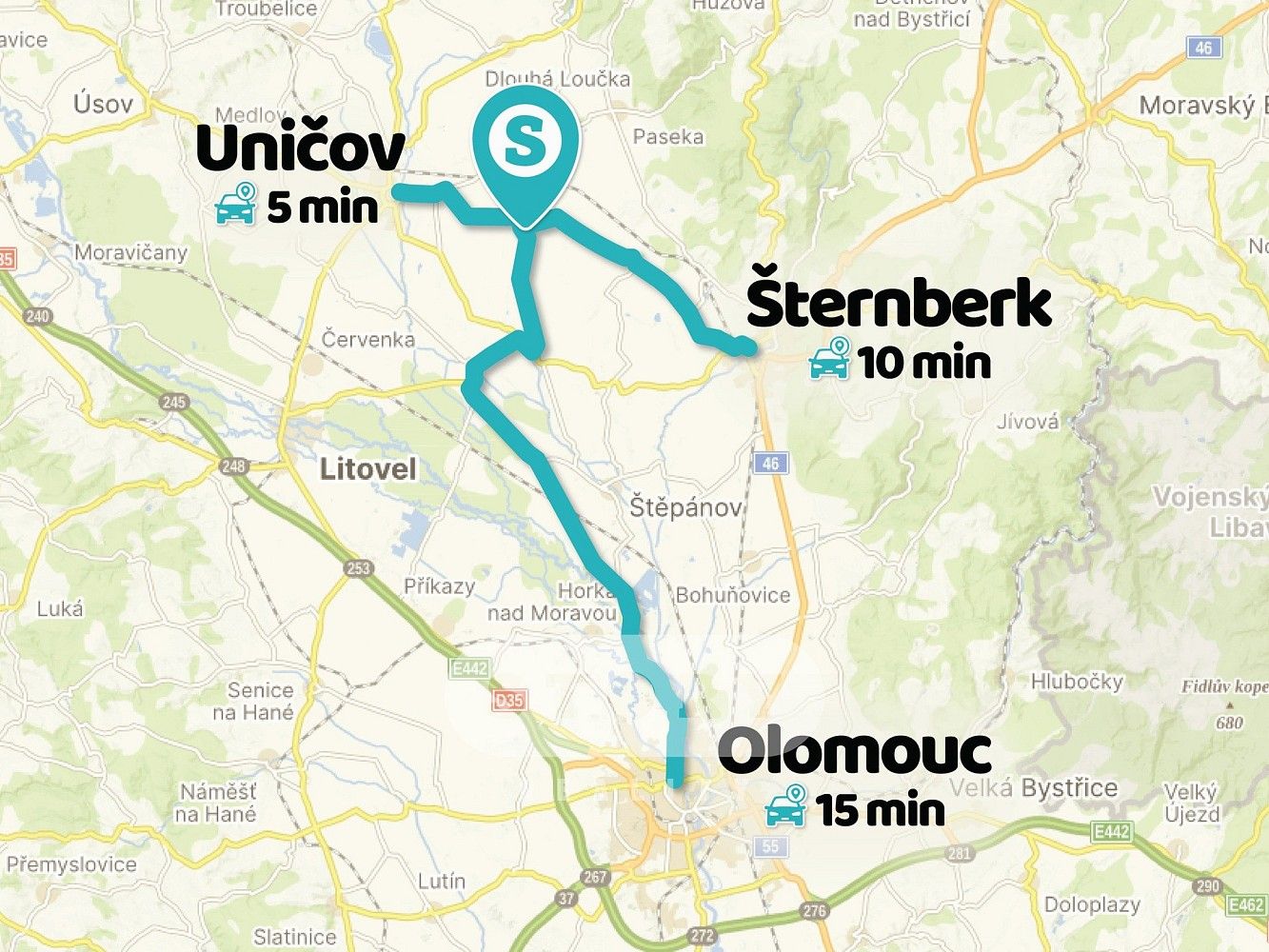 Pozemek pro bydlení · Újezd, okres Olomouc, Olomoucký kraj - 3