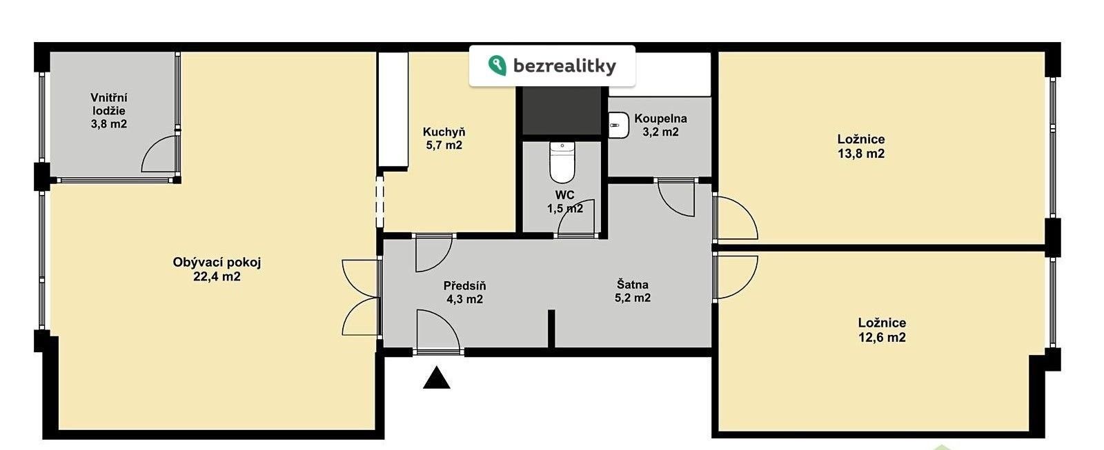 Prodej byt 3+kk - Hlivická, Praha, 72 m²
