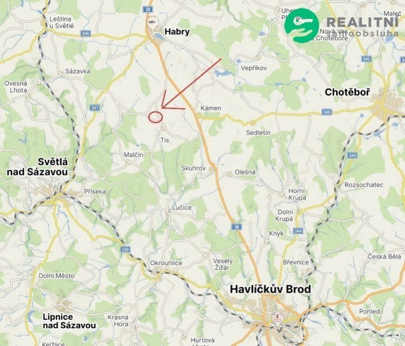 Prodej pozemek pro bydlení - Tis, 895 m²