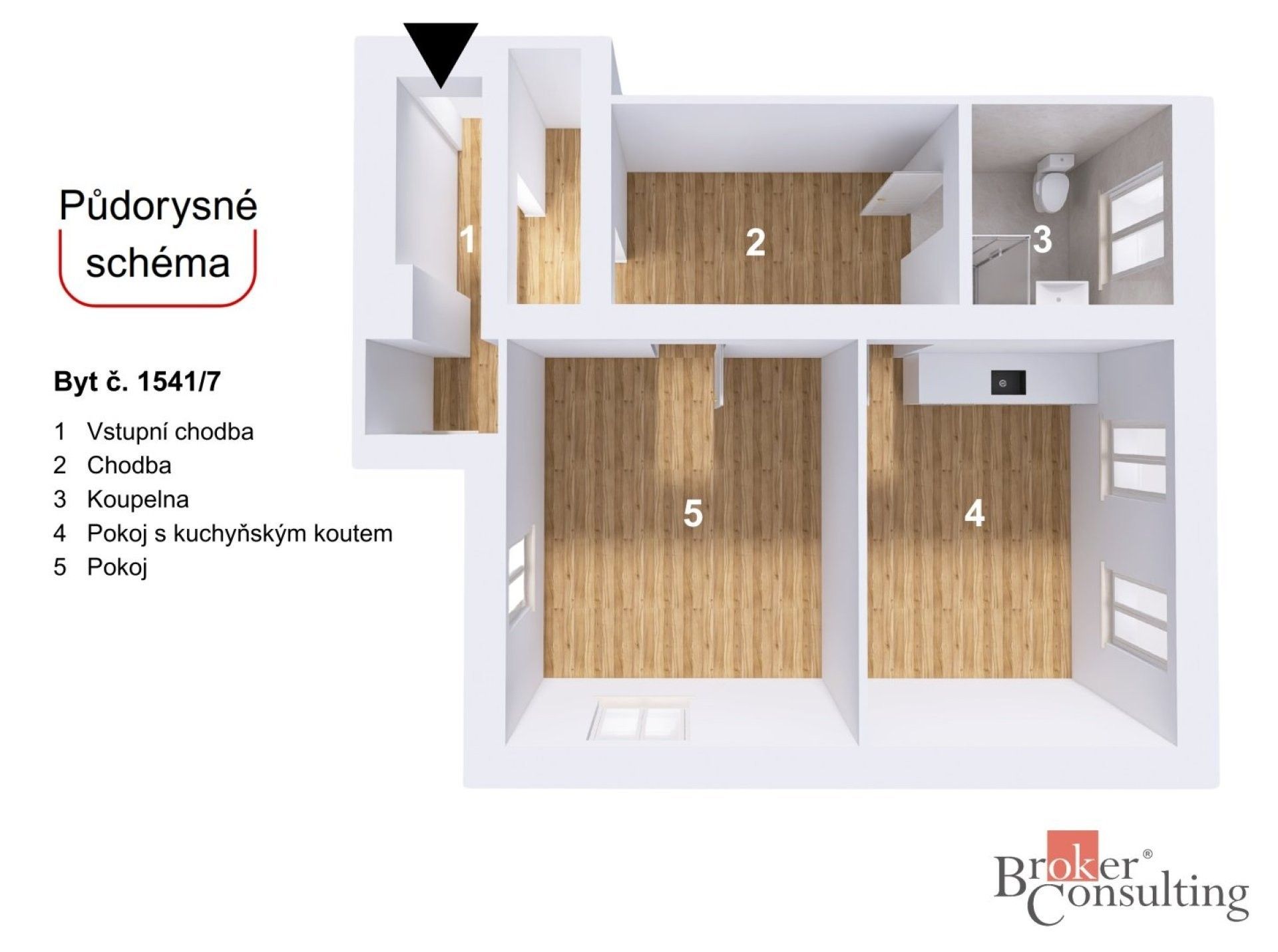 2+kk, Kokonínská, Jablonec nad Nisou, 57 m² - 2