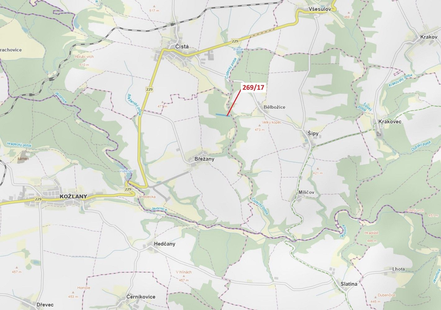 Les, 7 469 m²