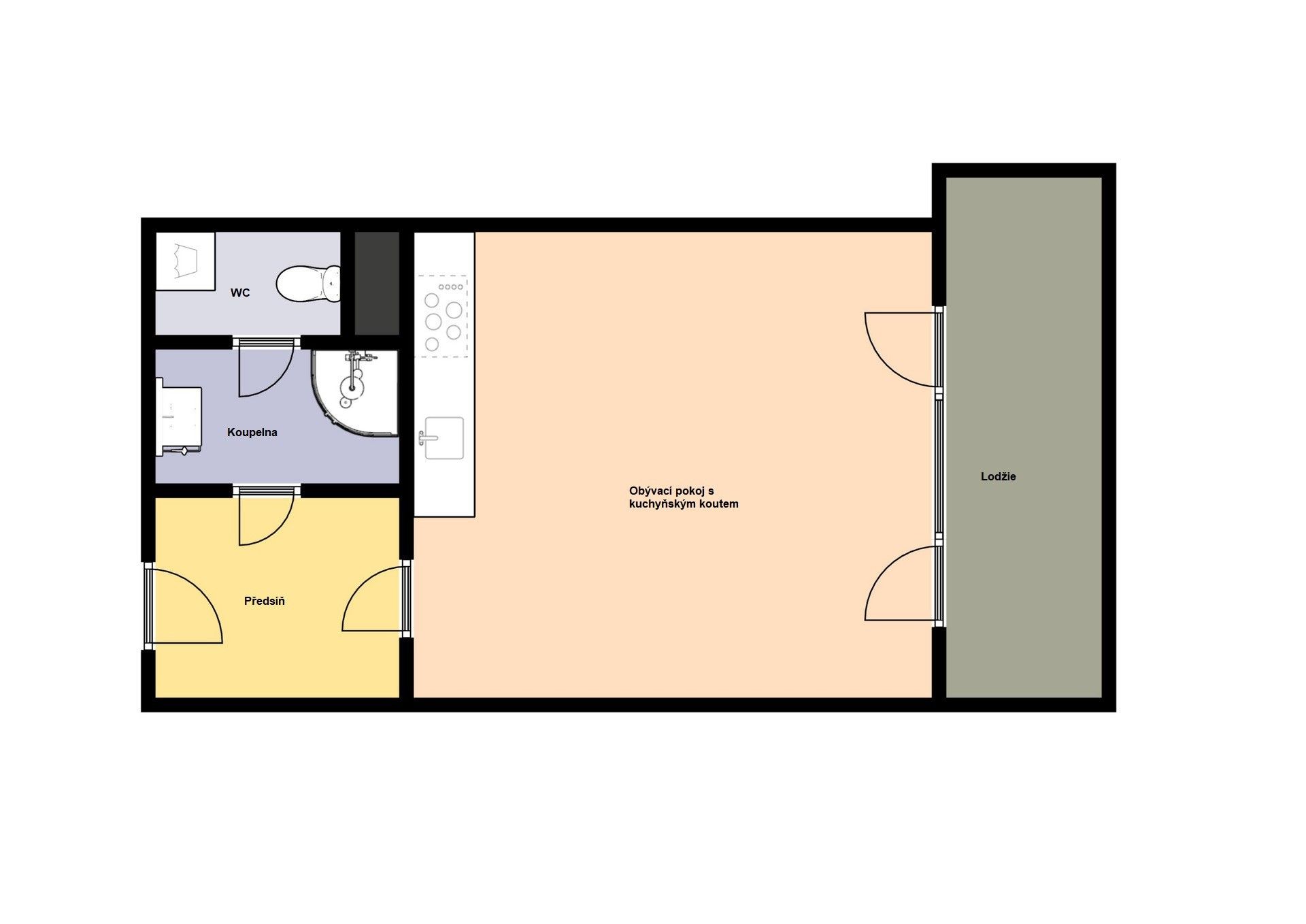 Prodej byt 1+kk - Míšovická, Praha, 35 m²