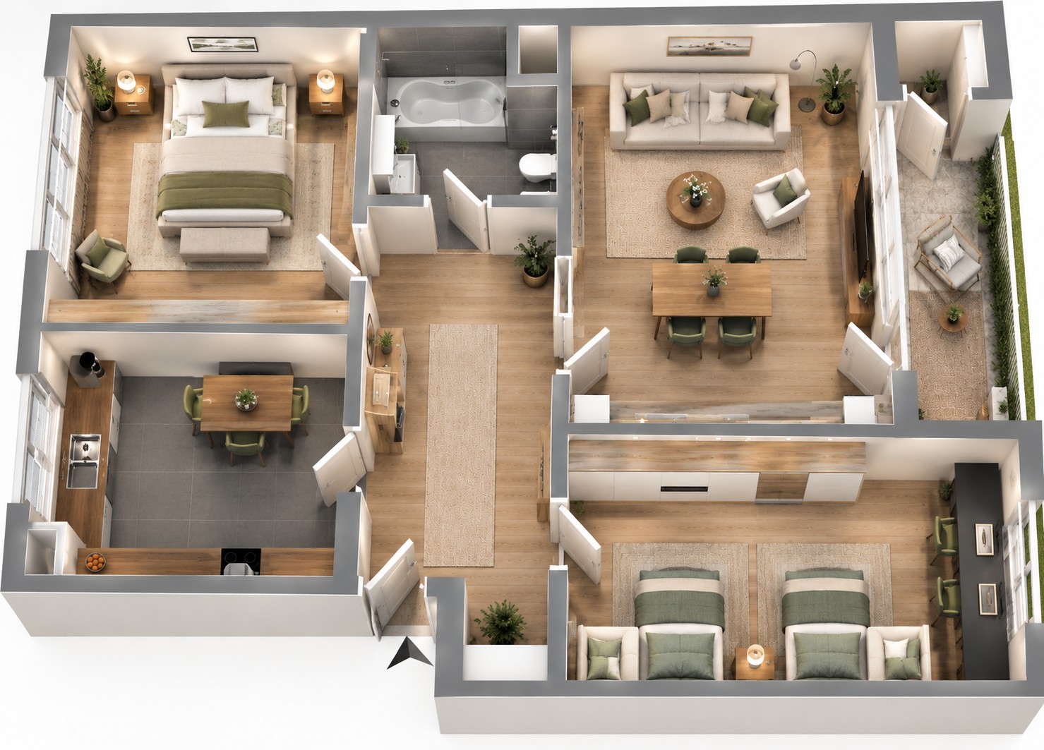 3+1, Frank-Wedekind-Straße Wiesbaden Wiesbaden Hessen 65201, 77 m² - 1