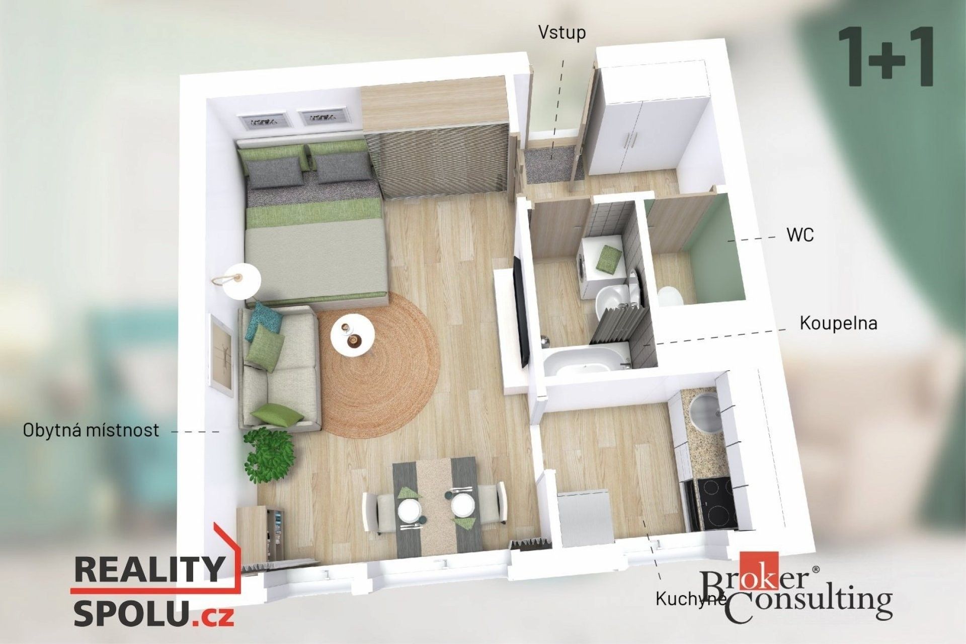 Prodej byt 1+1 - Ledvinova, Praha, 31 m²