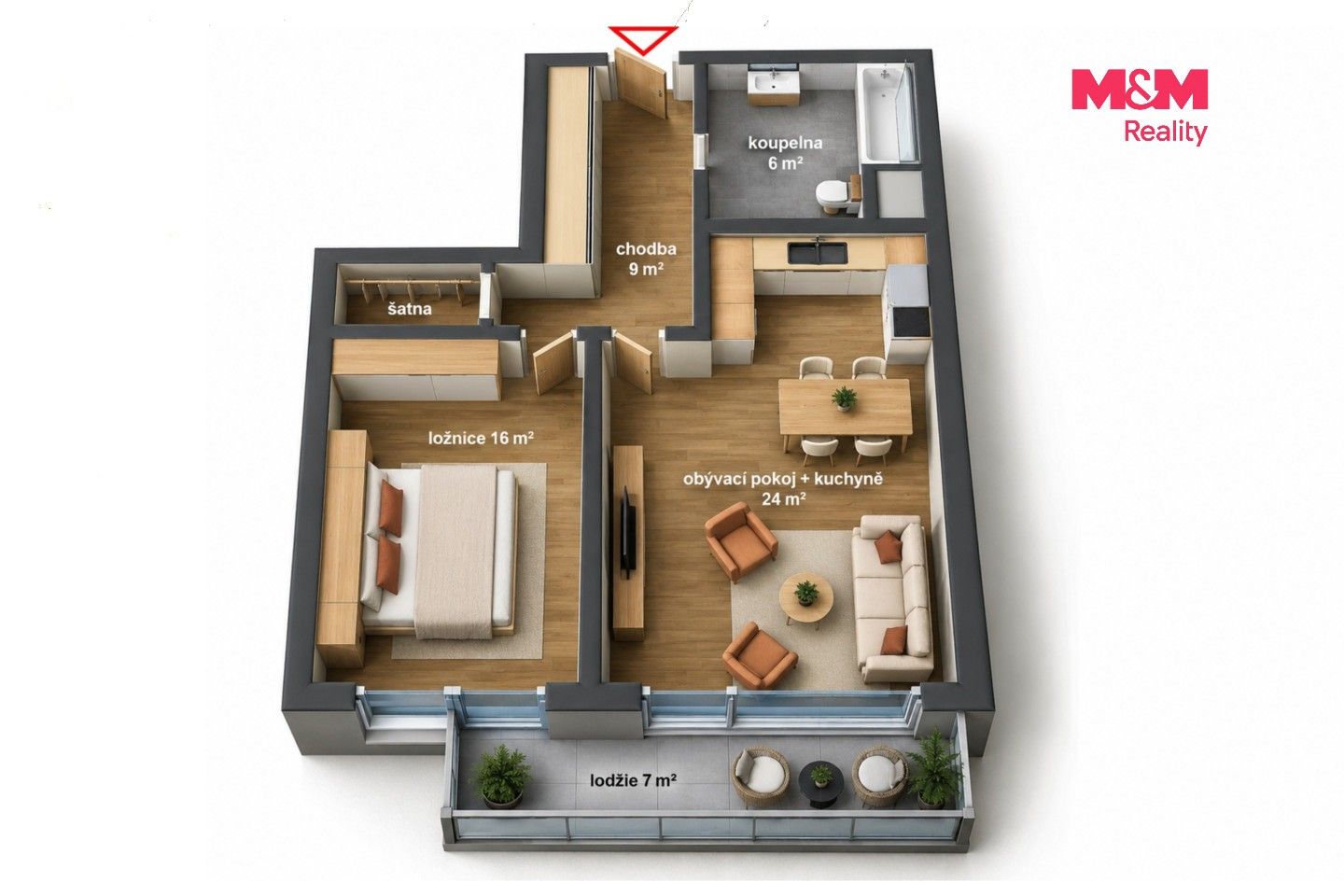 Byt 2+kk · 60 m² · Hornoměcholupská, Praha - 4