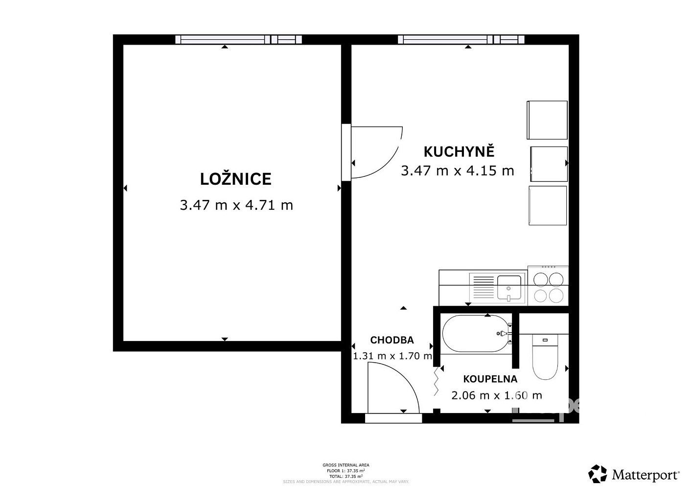 Byt 1+1 · 35 m² · Bílina - Teplické Předměstí, okres Teplice, Ústecký kraj - 4