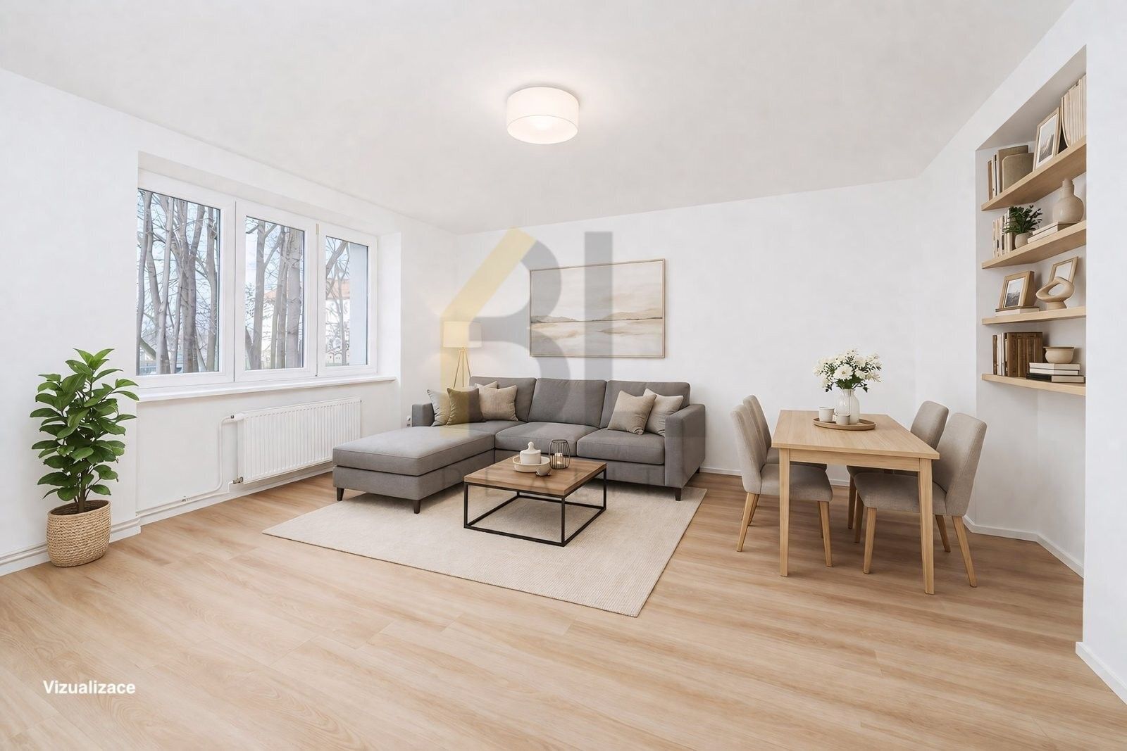 Byt 3+kk, 55 m²