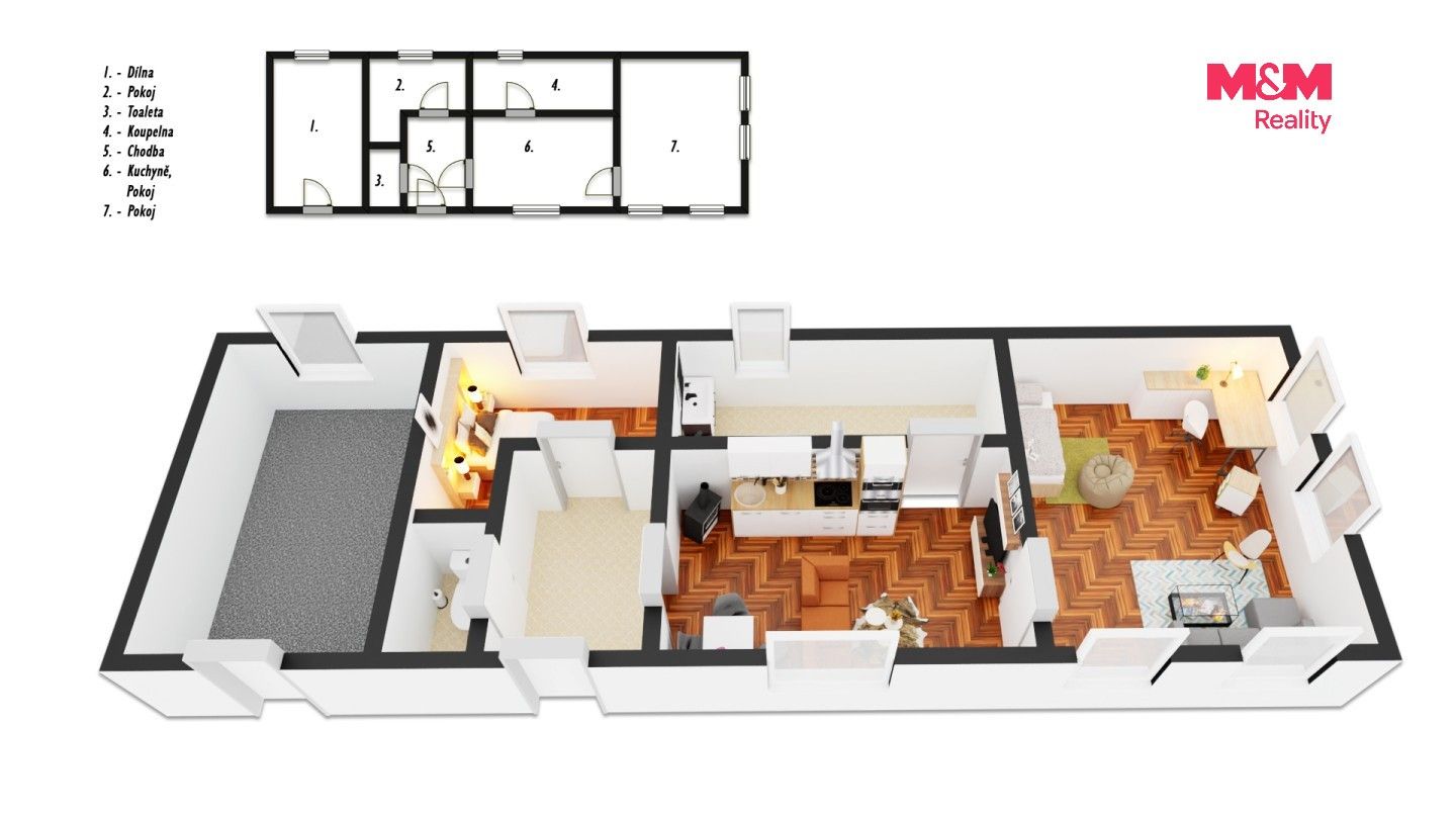 Chalupy, Uhřínovice, Voděrady, 100 m² - 2