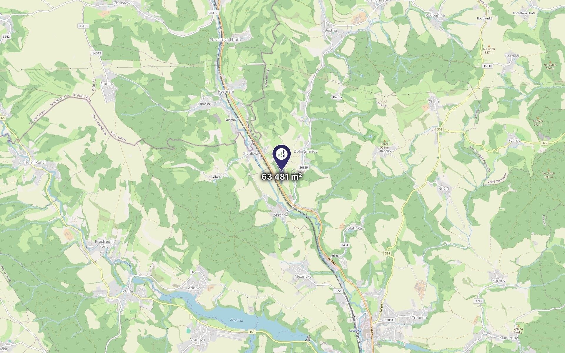Zemědělský pozemek · 63 481 m² · Skrchov - 3