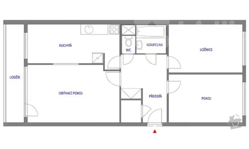 3+1, Kutilova 3066, Praha Modřany, 77 m² - 2
