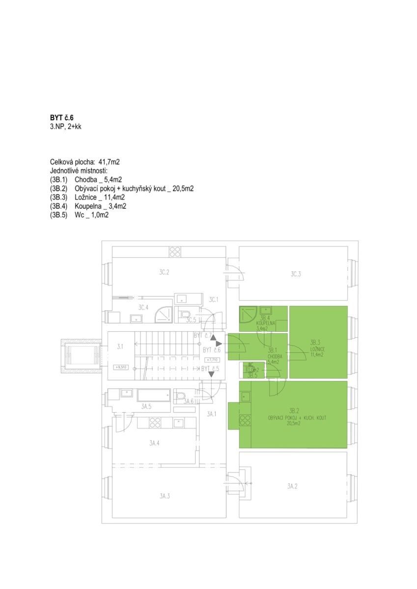 2+kk, Bořivojova, Praha - Žižkov, 41 m² - 1