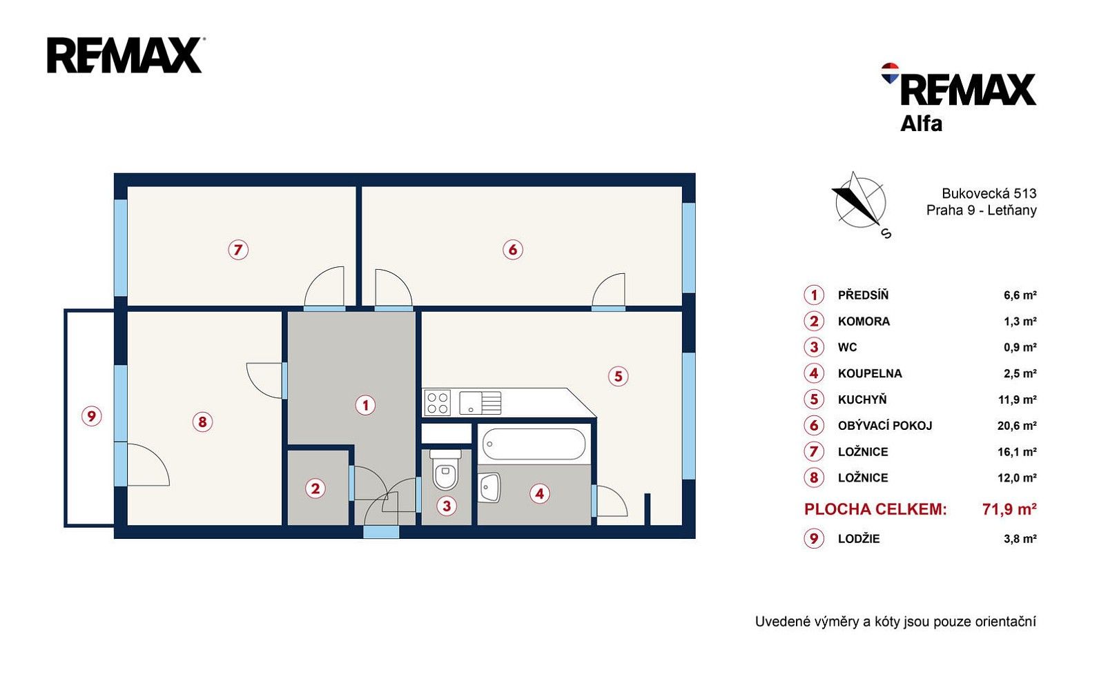 Byt 3+1 · 72 m² · Praha - Letňany, okres Praha 18, Hlavní město Praha - 2