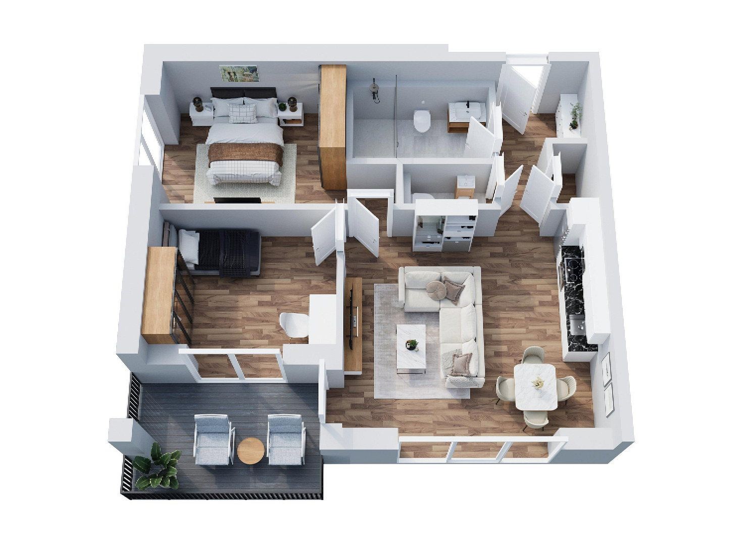 3+1, Zeilheck 10, , Hessen, 71 m² - 1