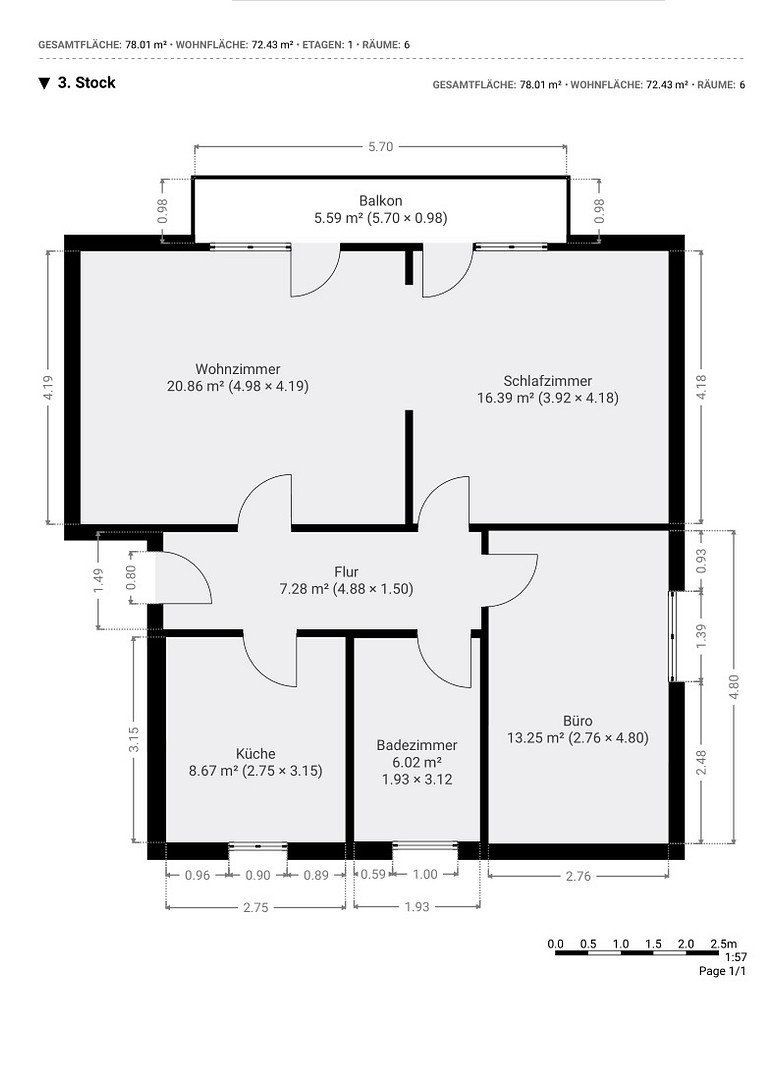 Byt 3+1 · 75 m² · , Hessen - 3