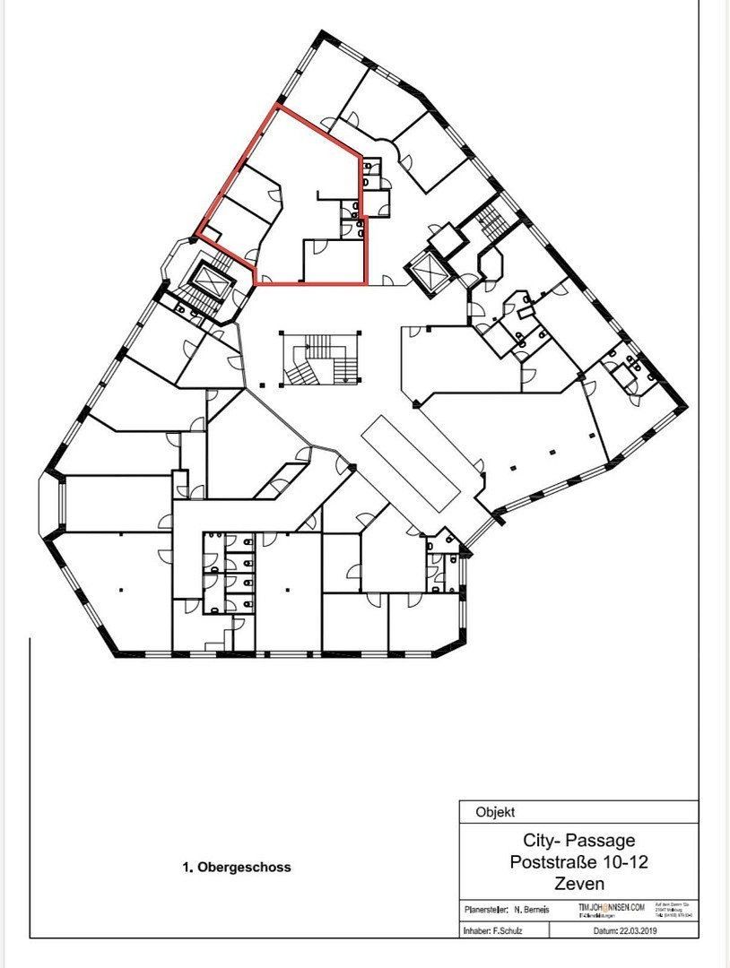 Kanceláře, Poststrasse 10-12, , Dolní Sasko, 107 m² - 2