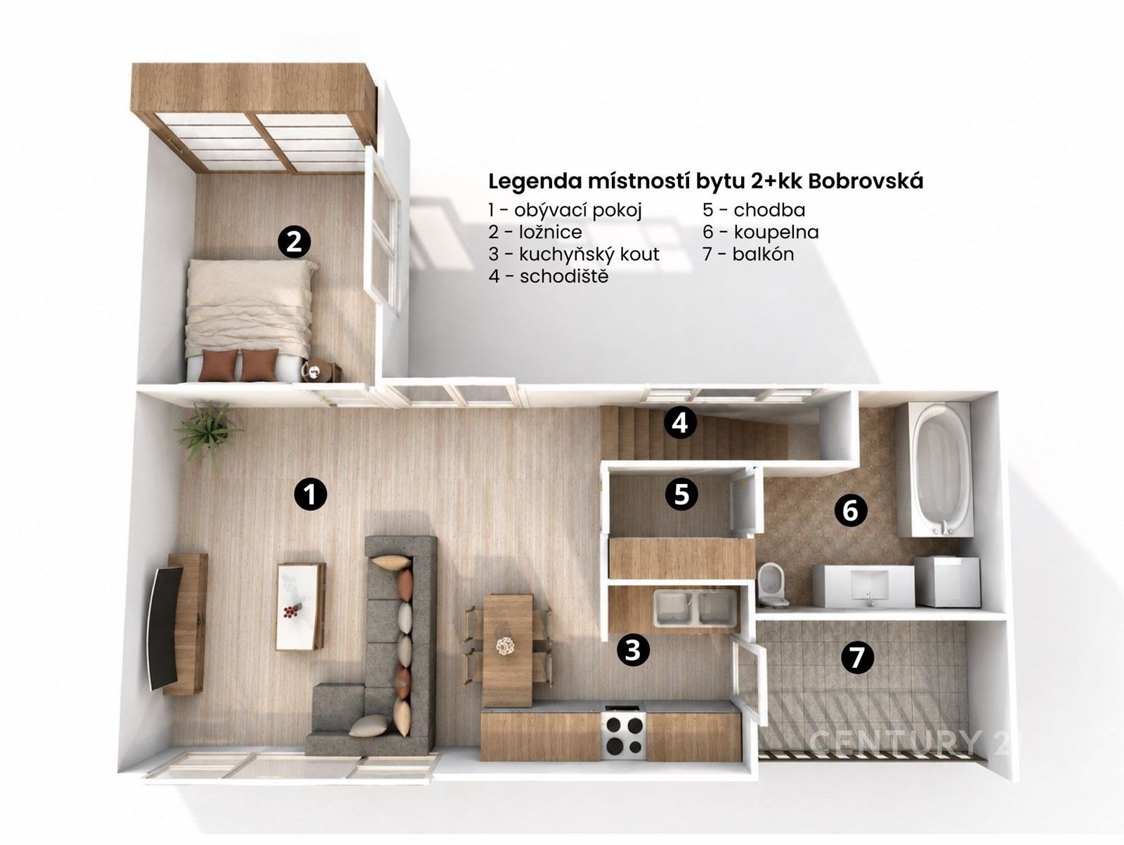 Byt 2+kk · 67 m² · Brno - 4