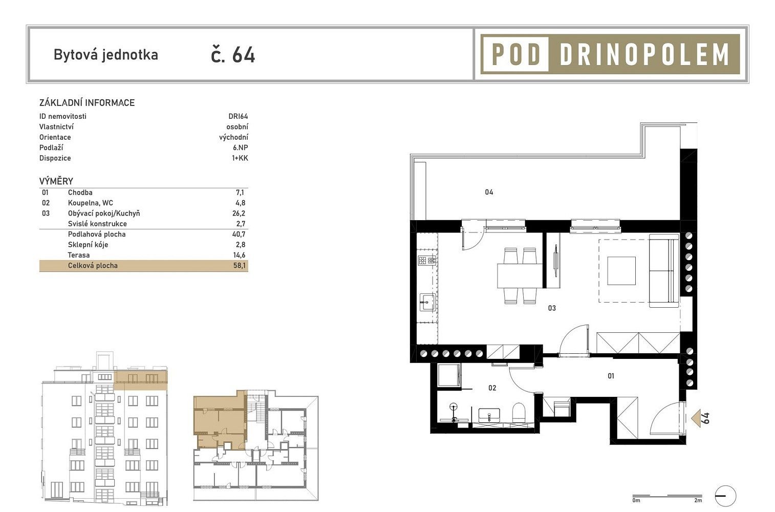 Byt 1+kk · 41 m² · Pod Drinopolem, Praha 6 - Břevnov - 3