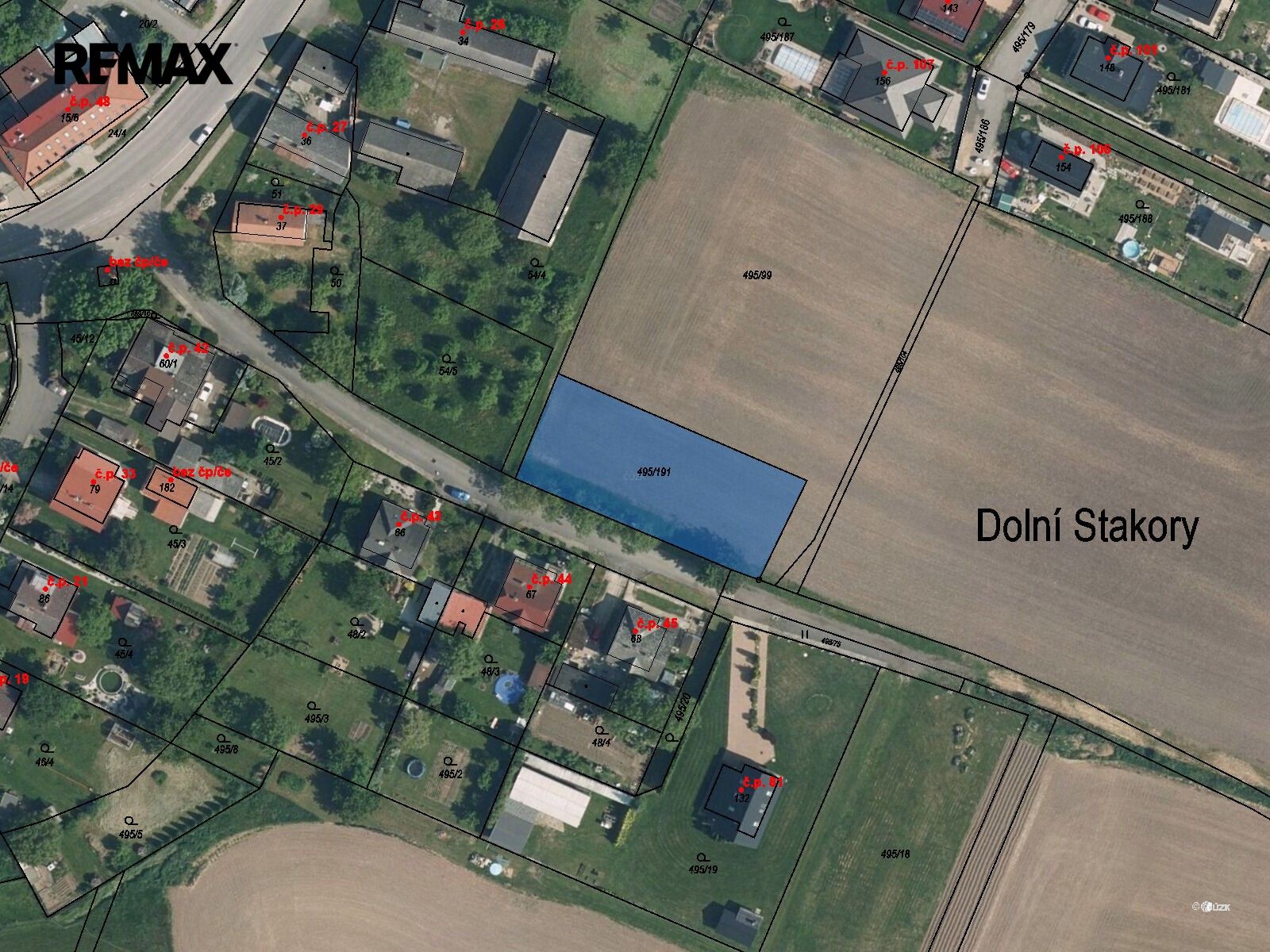 Pozemky pro bydlení, Dolní Stakory, 1 268 m² - 2