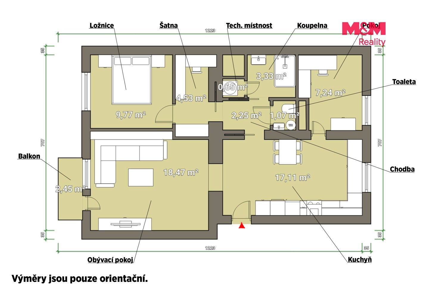 Byt 3+kk · 66 m² · Čermákova, Plzeň - 3